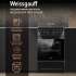 Электрическая плита WEISSGAUFF WES 2V16 BE,  стеклокерамика,  инфракрасная,  без крышки,  черный [432302]